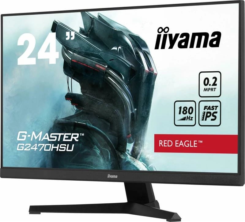 Monitor gaming iiyama G-Master G2470HSU-B6 24" 180Hz 0.2ms IPS, e zezë/e kuqe