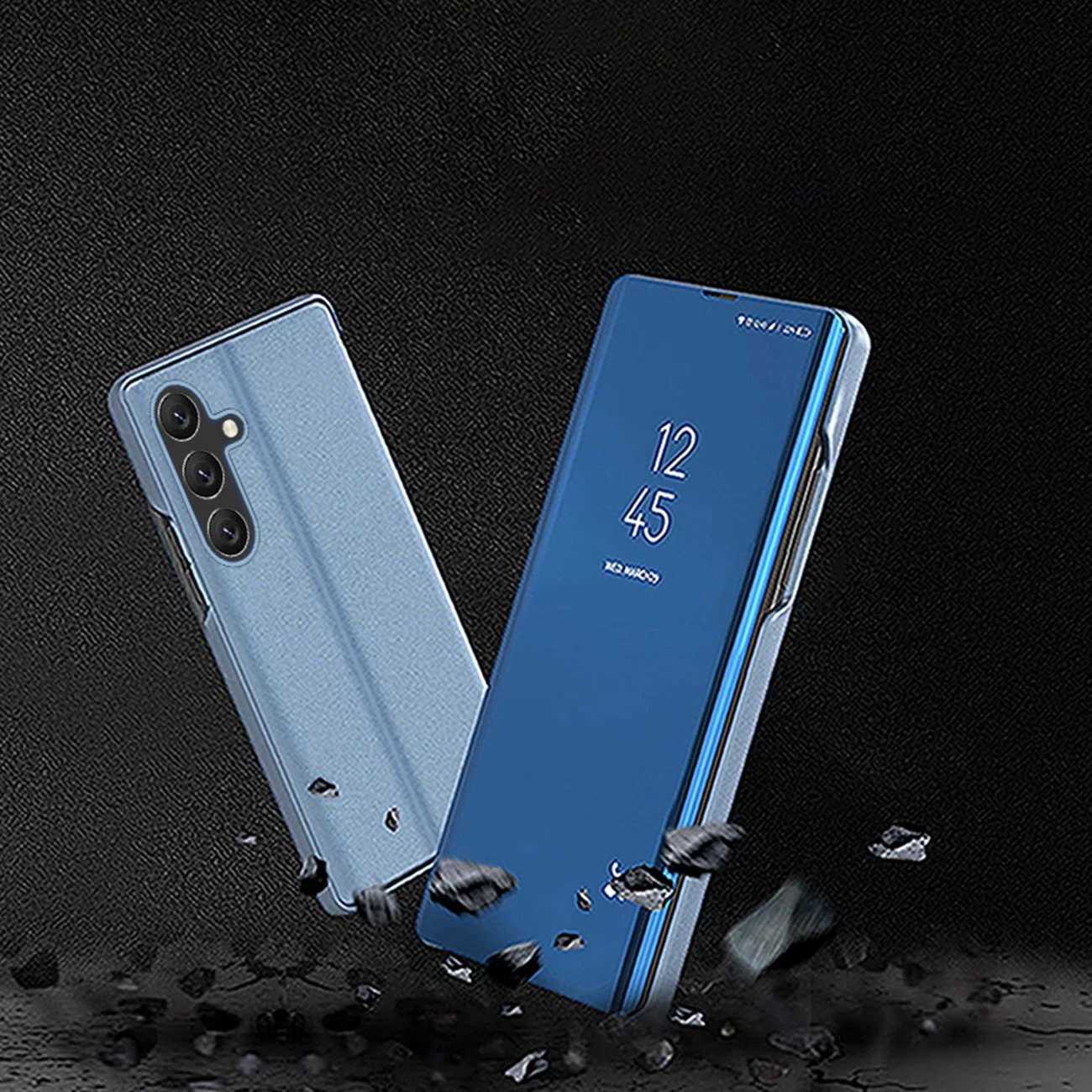 Mbështjellës Hurtel Clear View Case për Samsung Galaxy A24 4G, me kapak, Rozë