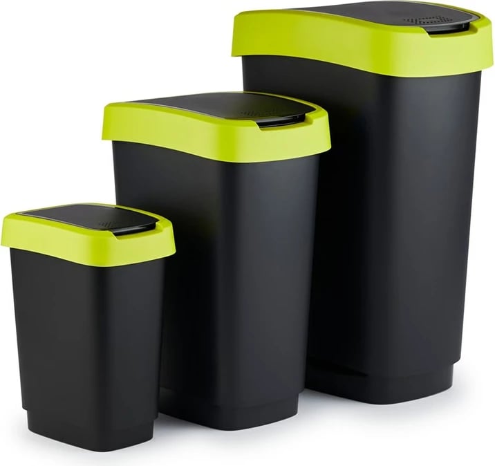 Kosh mbeturinash Rotho Twist 10L, Plastikë, Lime
