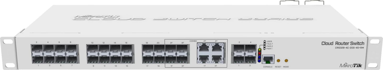 Switch MikroTik CRS328-4C-20S-4S+RM, Managed L2/L3, 1U, Bardhë