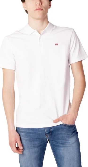 Polo për meshkuj Napapijri, e bardhë