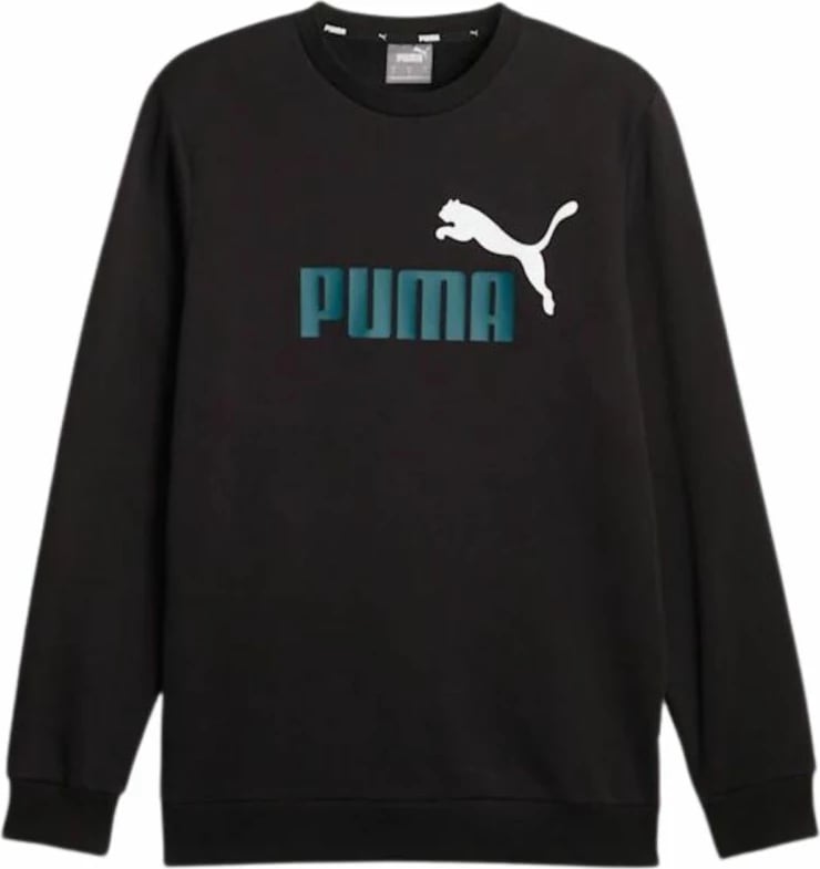 Duks për meshkuj Puma ESS+ 2 Col Big Logo Crew FL M, i zi