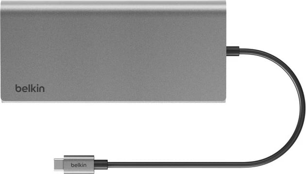 Hub USB-C Belkin INC015BTSGY-CZ, 8 porte, 100W, 4K, alumini