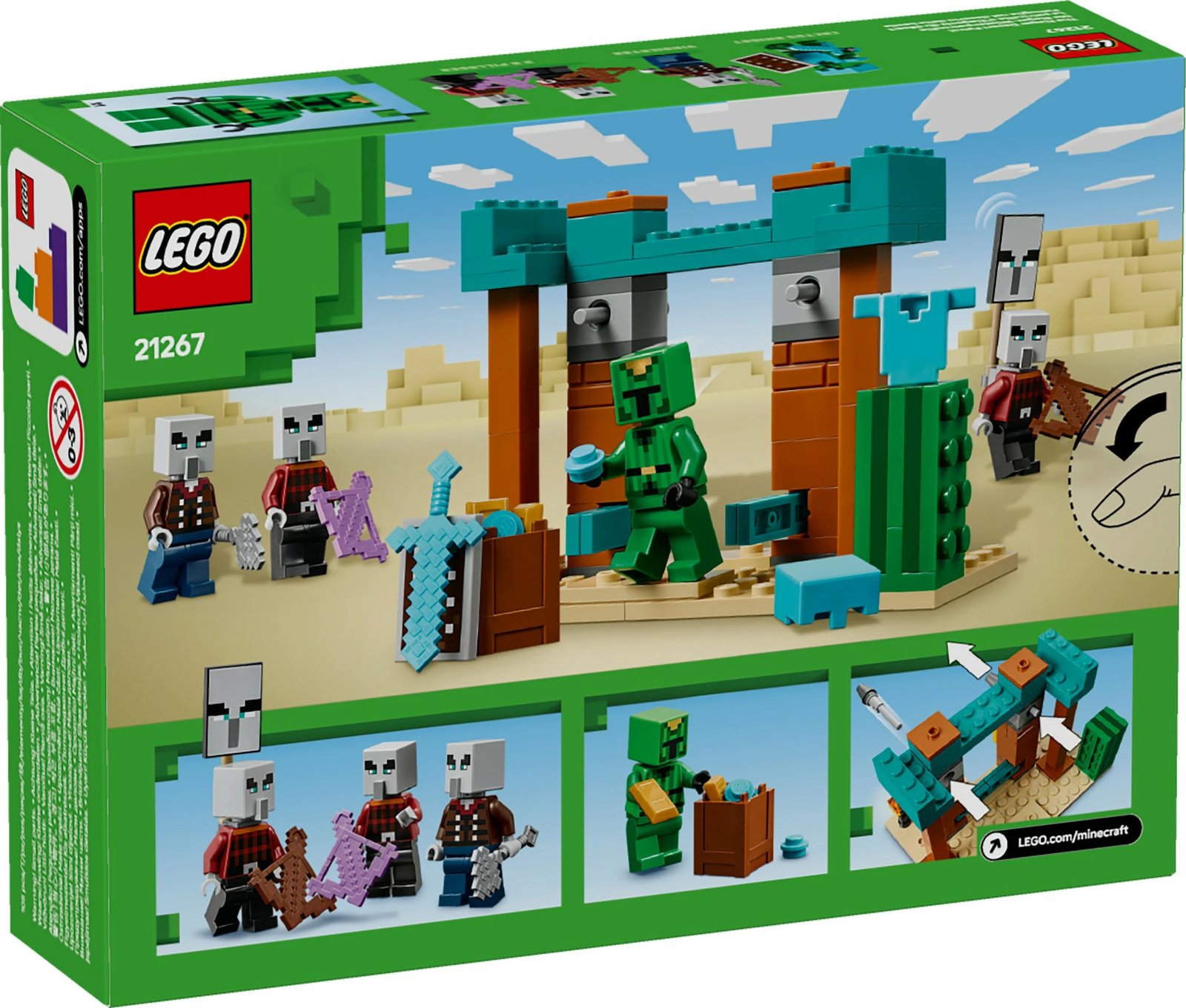 Set ndërtimi LEGO Minecraft 21267, 105 pjesë, shumëngjyrësh