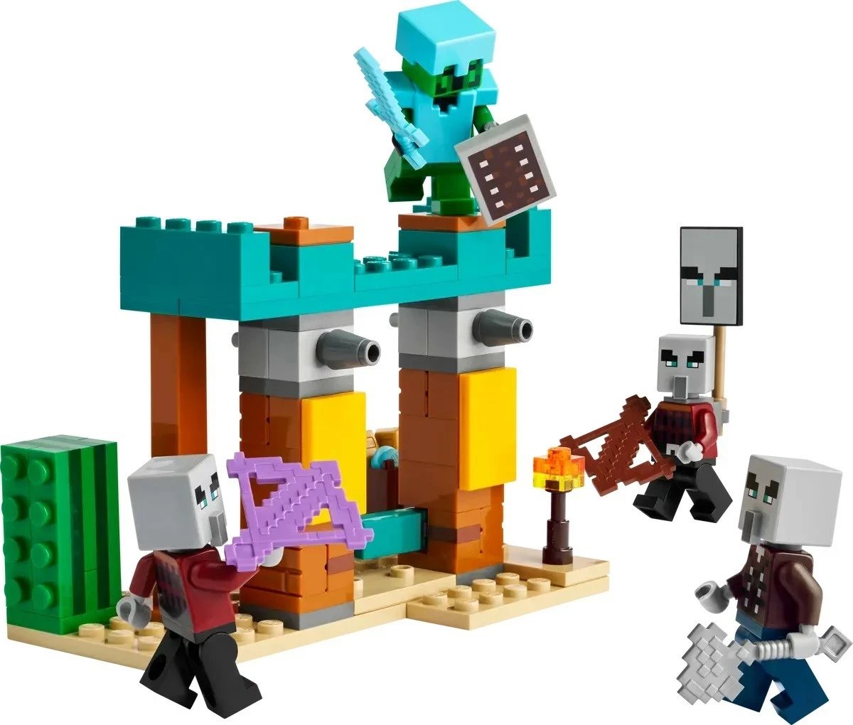 Set LEGO Minecraft 21267 The Illager Desert Patrol