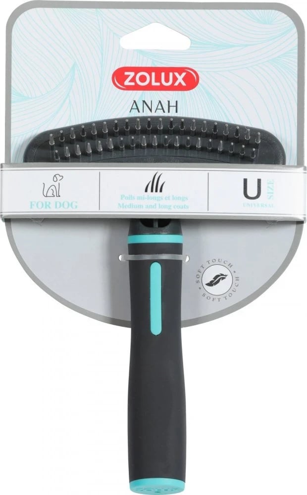 Krahër për qenë Zolux Double-rowed Comb, hiri 