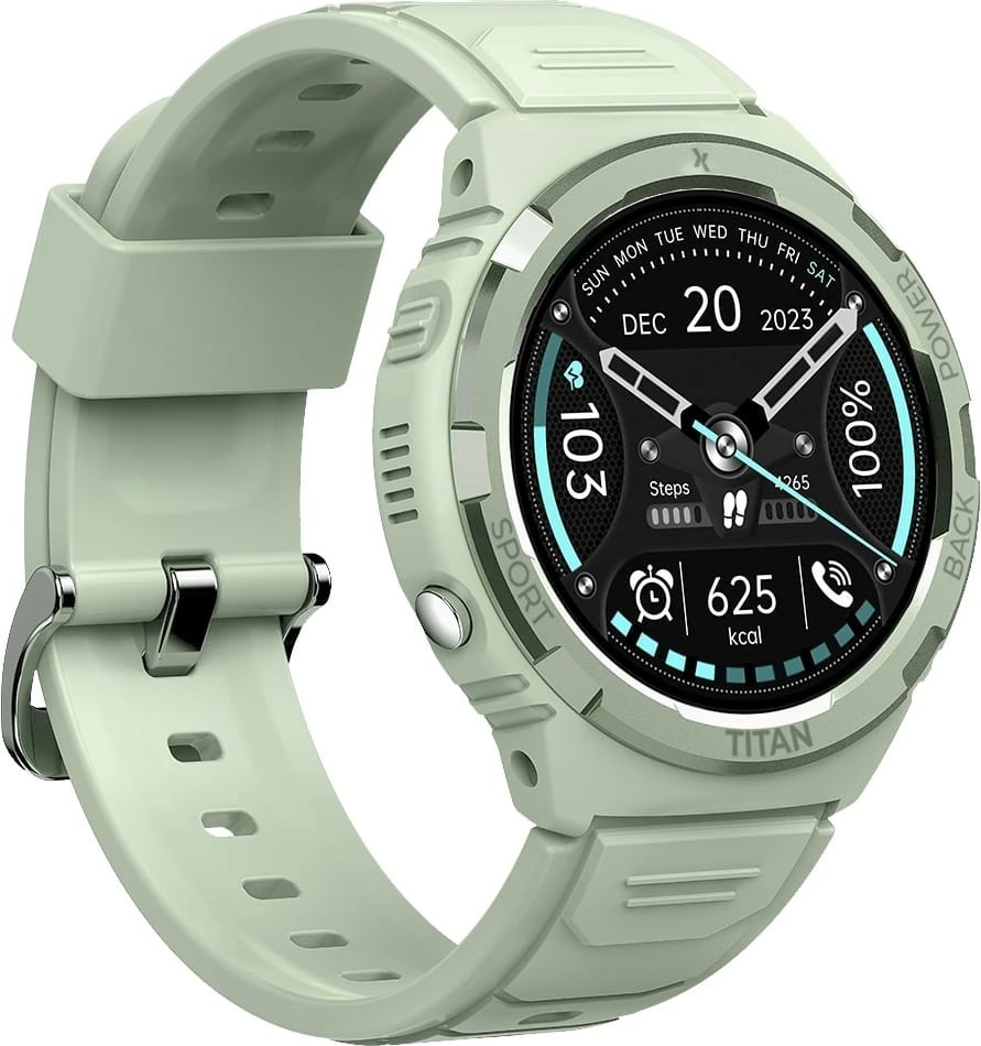 Smartwatch Maxcom FW100 Titan Valkiria, 1.3" AMOLED, 64 MB, Mint