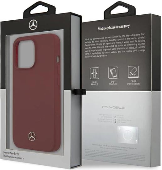 Mbështjellës Mercedes MEHCP13LSILRE për iPhone 13/13 Pro 6.1", Silikon, Kuq