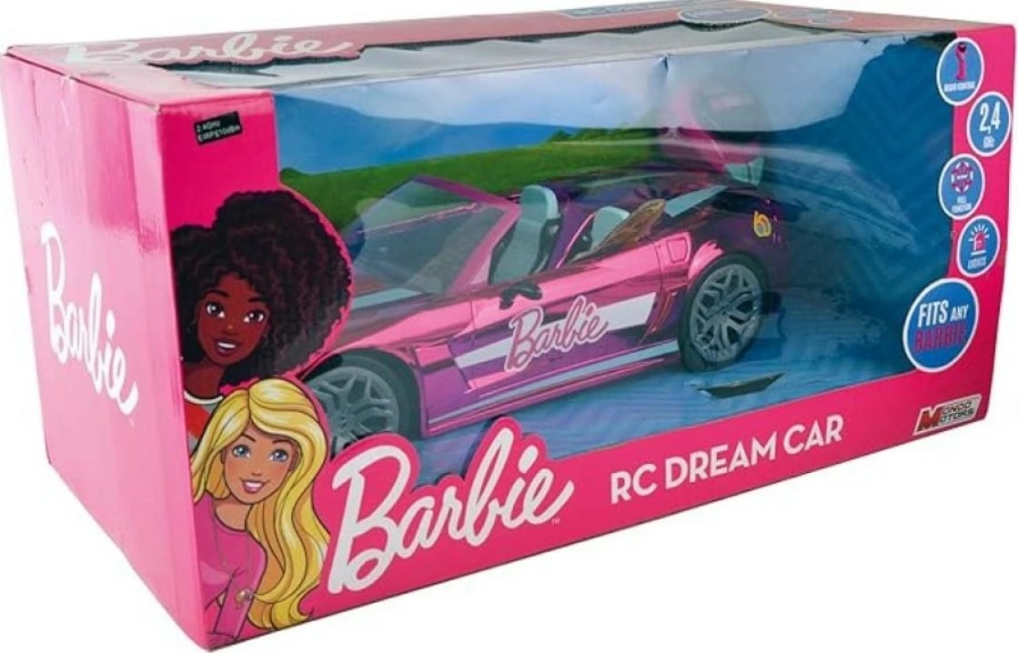 Makine lodër me telekomandë Barbie Dream Car, MALIK 63619, rozë