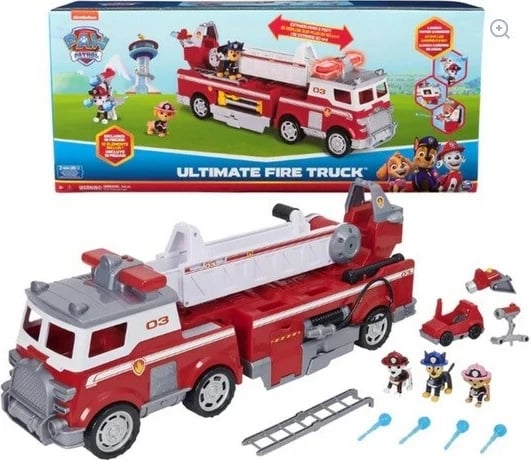 Lodër kamion zjarrfikës SPIN MASTER Paw Patrol, me figura dhe aksesorë