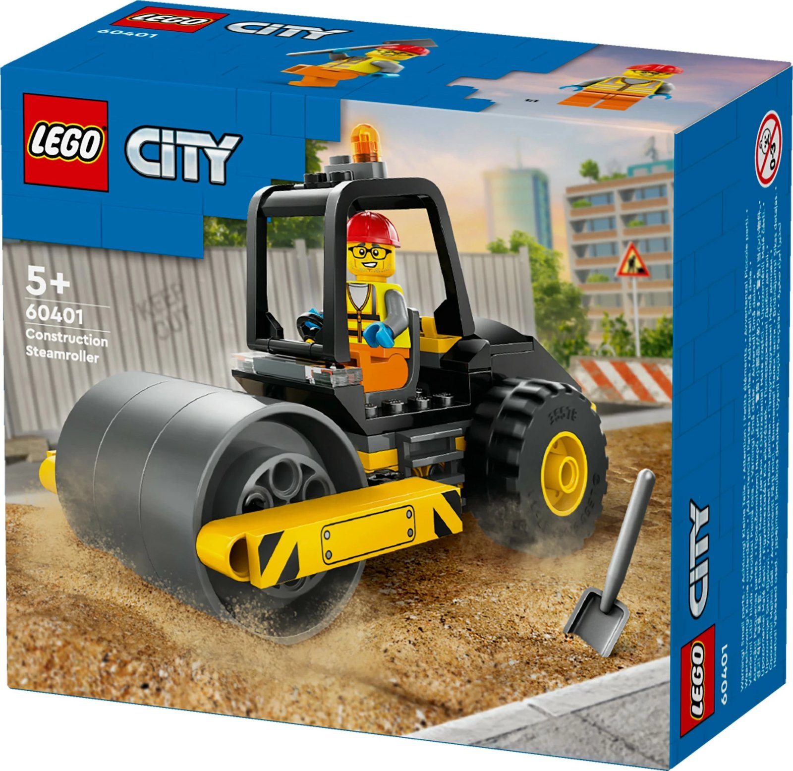 Set ndërtimi LEGO City Steamroller 60401, 78 pjesë, shumëngjyrësh