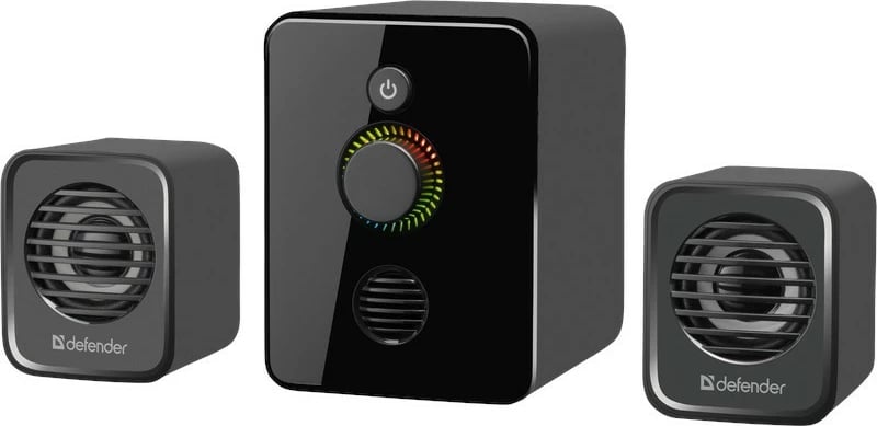 Kasë altoparlantësh Defender V12 2.1, 11W, USB, LED, e zezë