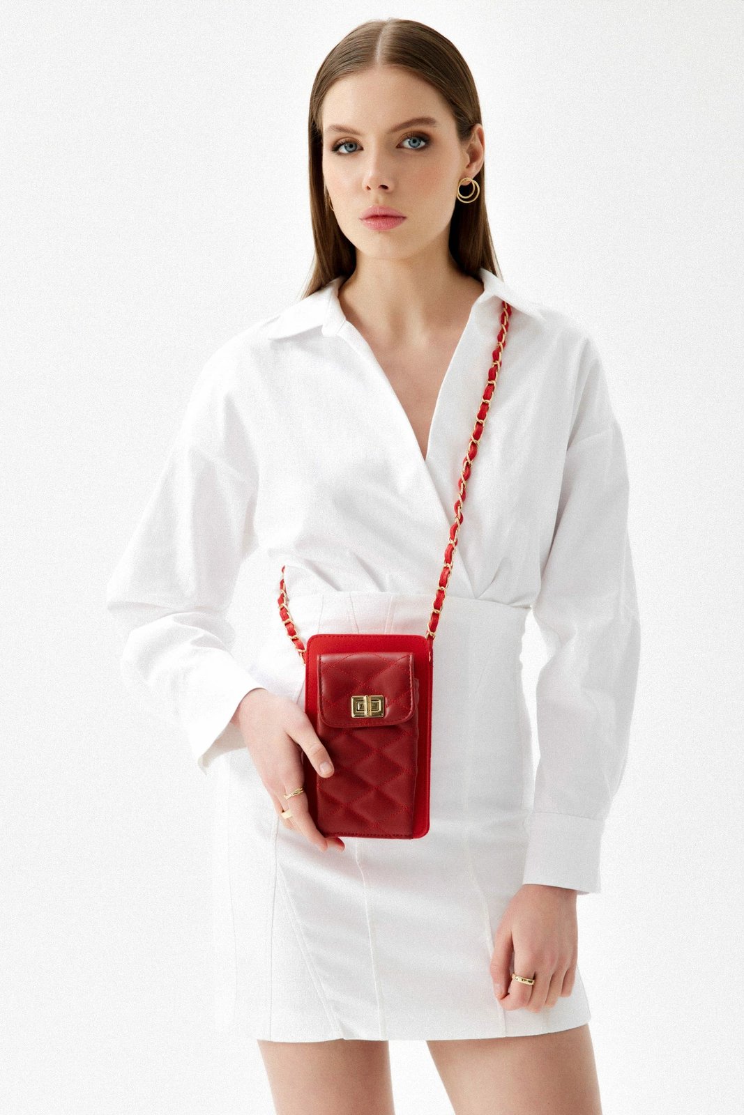 Çantë crossbody Lucky Bees, e kuqe, 305