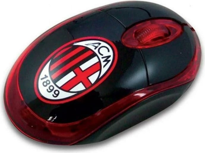 Maus Techmade AC Milan, USB, fan light, zi/kuqe