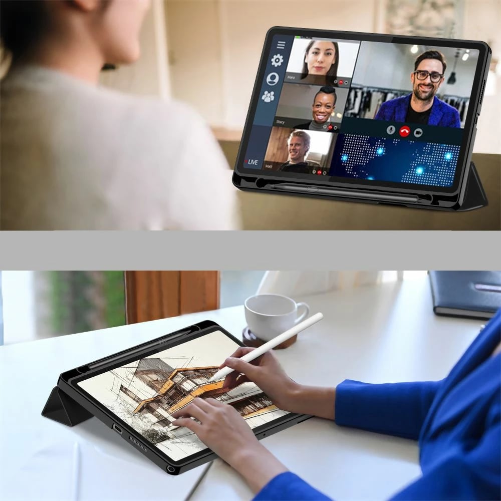Mbështjellës Tech-Protect SmartCase Pen për Lenovo Tab 10.1 TB-311, zi