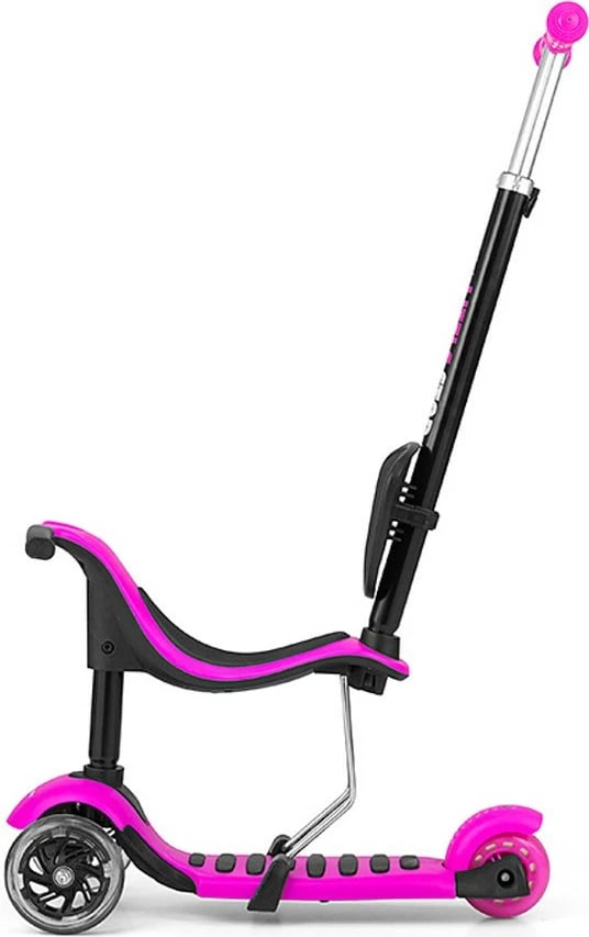 Trotinetë fëmijësh 3‑në‑1, MILLY MALLY Little Star, me sedilje dhe dorezë prindi, rregullim lartësie, rrota me drita, deri 50 kg, blu