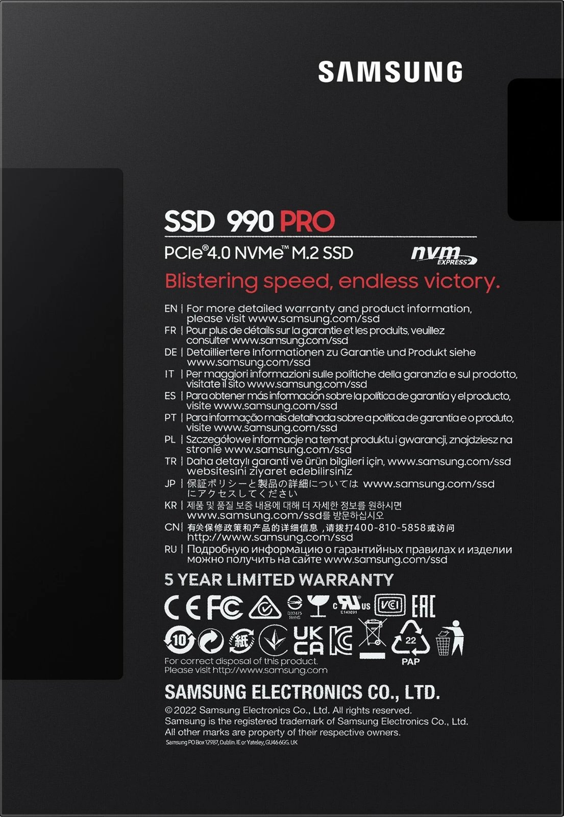 Disk Samsung 990 PRO M.2,  1TB , 7450MB/s