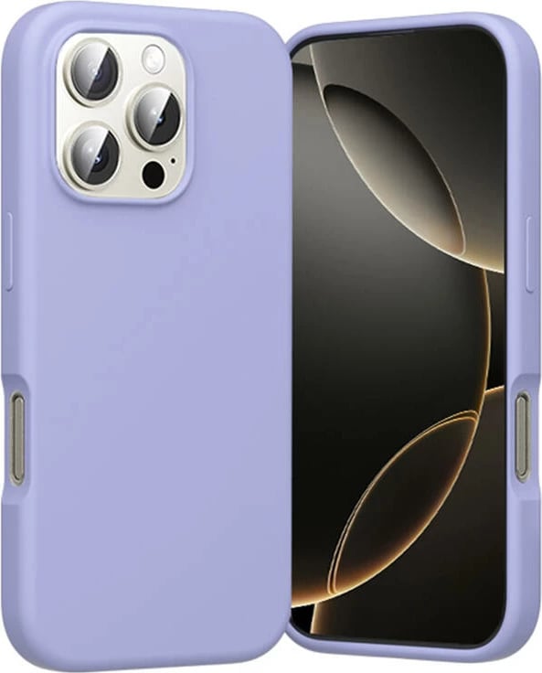 Mbështjellës Vention KUHV0-30 për iPhone 16 Pro, MagSafe, Silikon i lëngshëm, Lila