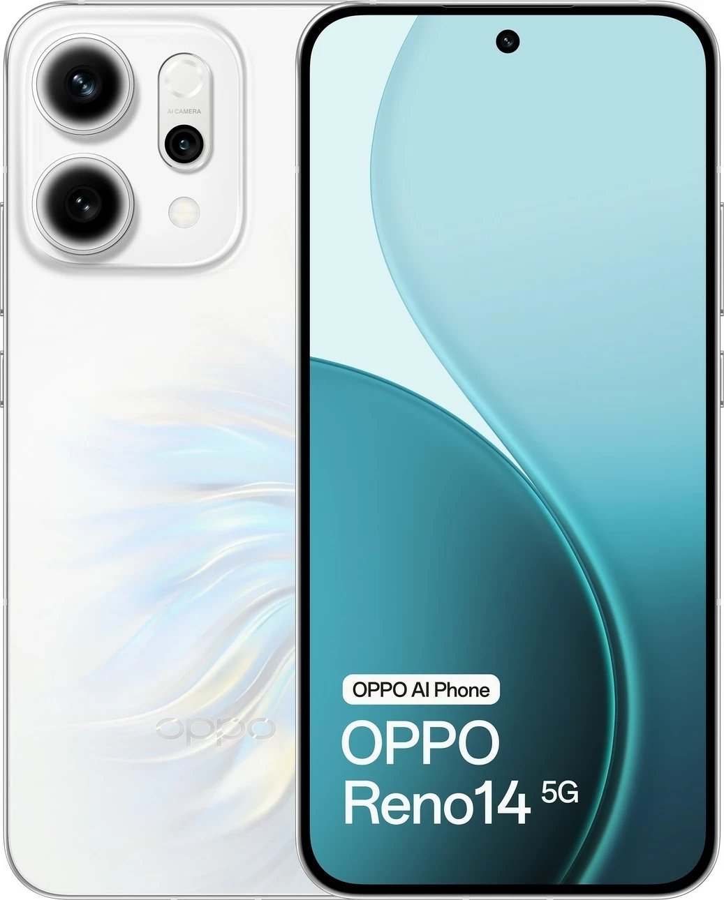 Celular OPPO Reno 14 5G, 12GB RAM, 512GB, Opal White