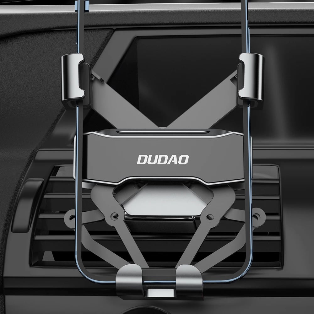 Mbajtës graviteti për celular Dudao F11Pro, për grilë ajrosjeje, i zi