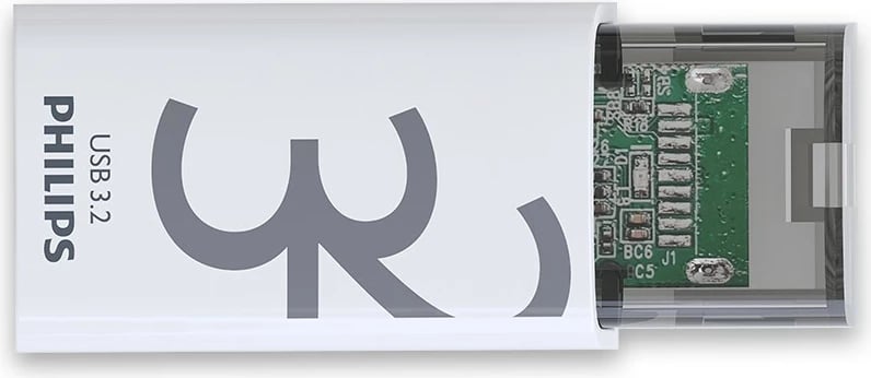 USB stick Philips Click Series 32GB USB 3.2, bardhë