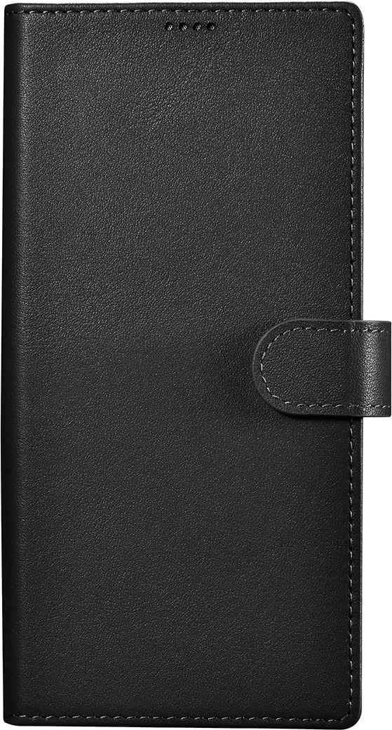Mbështjellës iCarer Haitang Wallet për Samsung Galaxy S23 Ultra, lëkurë, i zi