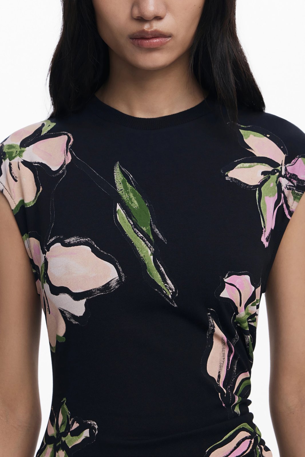 Fustan DESIGUAL Katrina Crew Neck femra, i zi