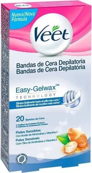 Banda depilimi me dyll Veet Pure Piel Sensible uniseks, 20 copë