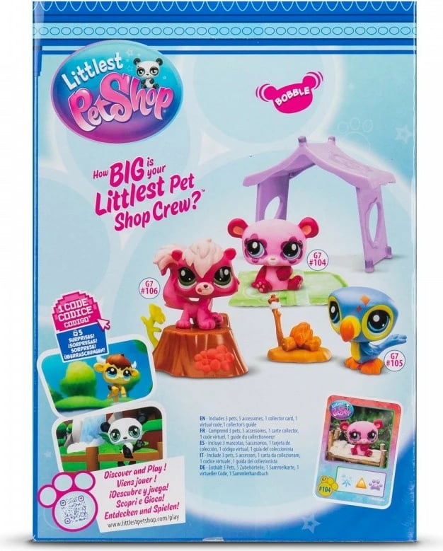 Set figurina Littlest Pet Shop Camping, 3 copë, me aksesorë, shumëngjyrëshe