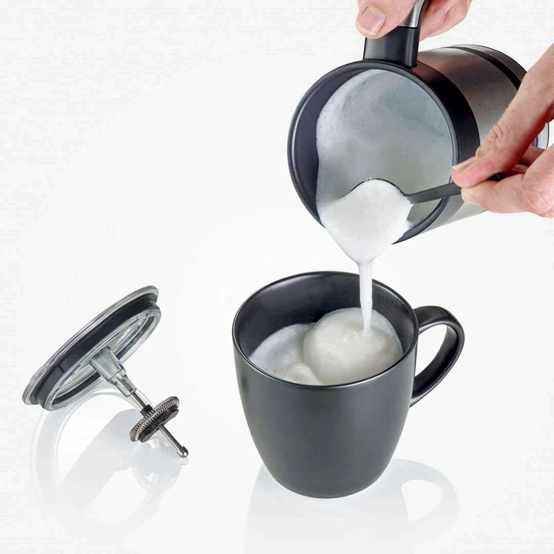 Shkumëzues qumështi SEVERIN SM 3584, automatik, 100 ml, i zi/inox