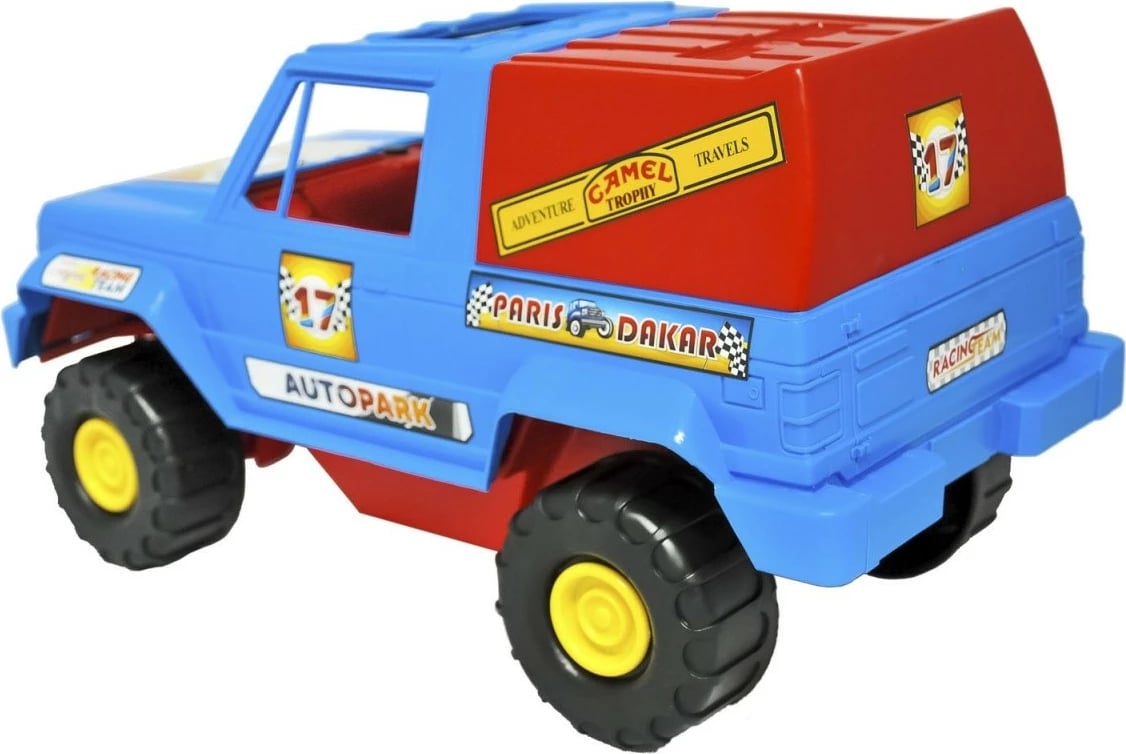 Lodër makinë terreni Wader Color Cars Off-road, plastike, 38 cm, kaltër