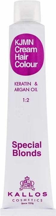 Ngjyrë për flokë për femra Kallos Cosmetics KJMN Cream Hair Colour Keratin & Argan Oil Special Blonds 12.013 Special Ultra Beige Blond, 100ml