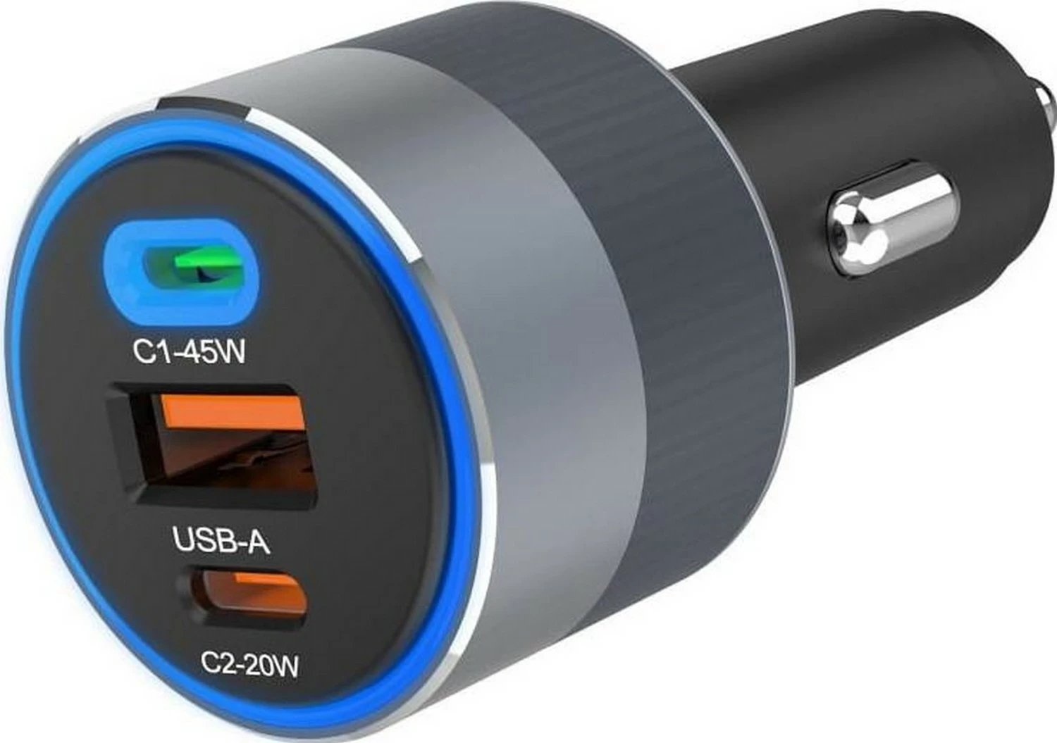 Karikues veture Forcell F-ENERGY Alu, 2x USB-C + USB-A, PD QC4.0 SFC2.0, 65W, hiri