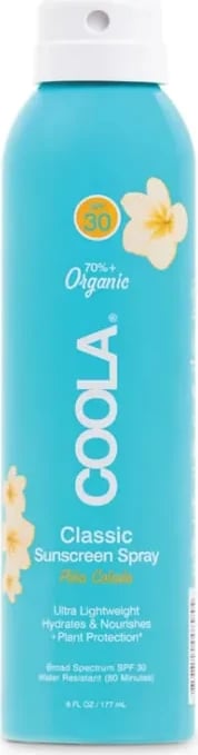 Sprej për trup COOLA Classic Body Organic Sunscreen SPF30 unisex Piña Colada 177ml