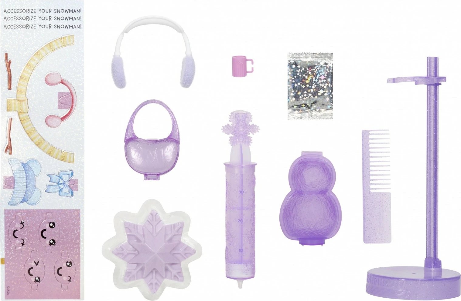 Kukull Rainbow High Winter Wonderland, MGA, 11 inç, Violet, me aksesorë dimërorë