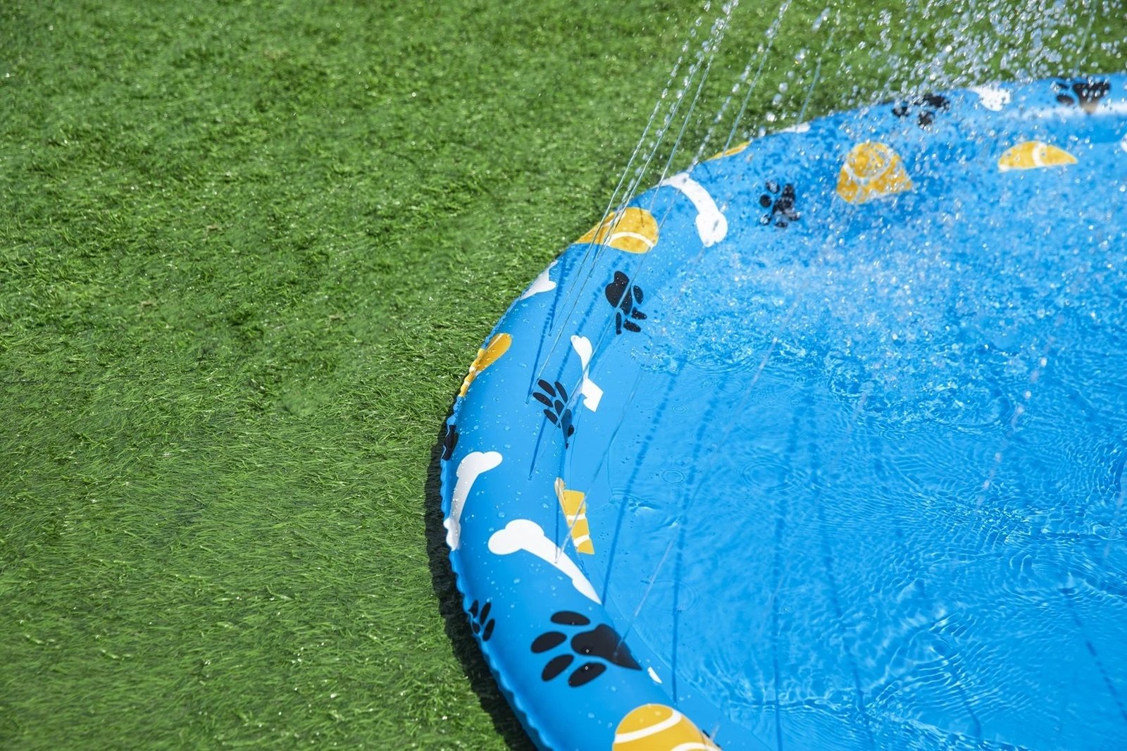 Pishinë për qen Bestway Fetchin' Fun, e verdhë, PVC, rrumbullakët