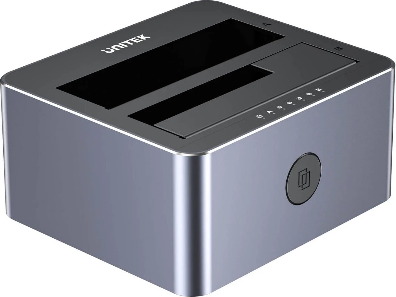 Stacion klonimi UNITEK, 2x SATA 2.5" 3.5", USB-C, Gri