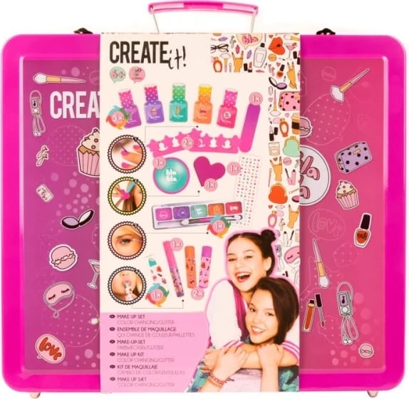 Set make-up CREATE IT! Mega Case Metal, Rozë