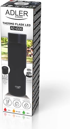 Termos, Adler AD 4506, ekran LED, 473 ml, e zezë