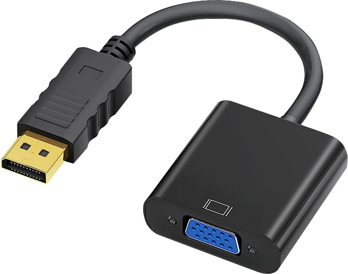 Adapter DisplayPort në VGA iBOX IADPVGA, i zi