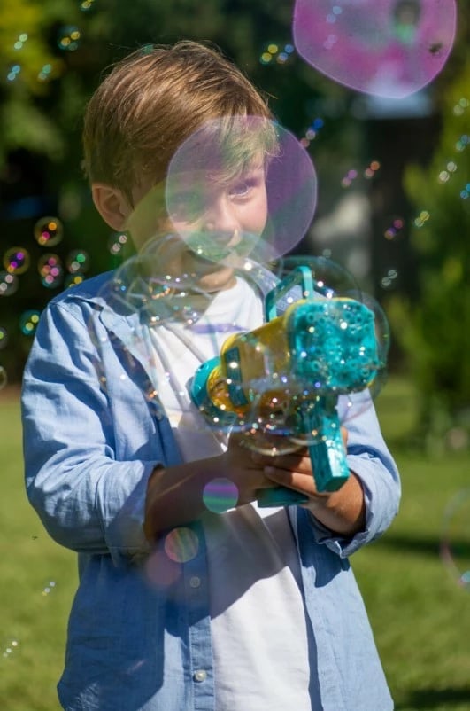 Lodër Bubble Blaster Tm Toys DKF0455 me solucion 0.4L, Blu/Verdhë