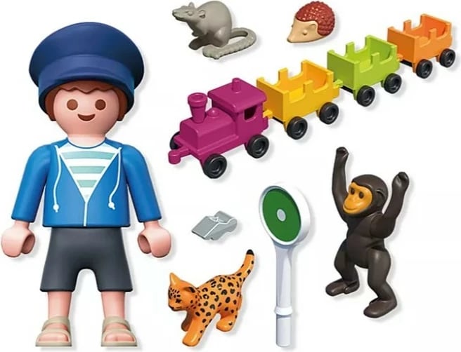 Set lodrash Playmobil Animals & Friends 71951, tren me figura kafshësh, shumëngjyrësh