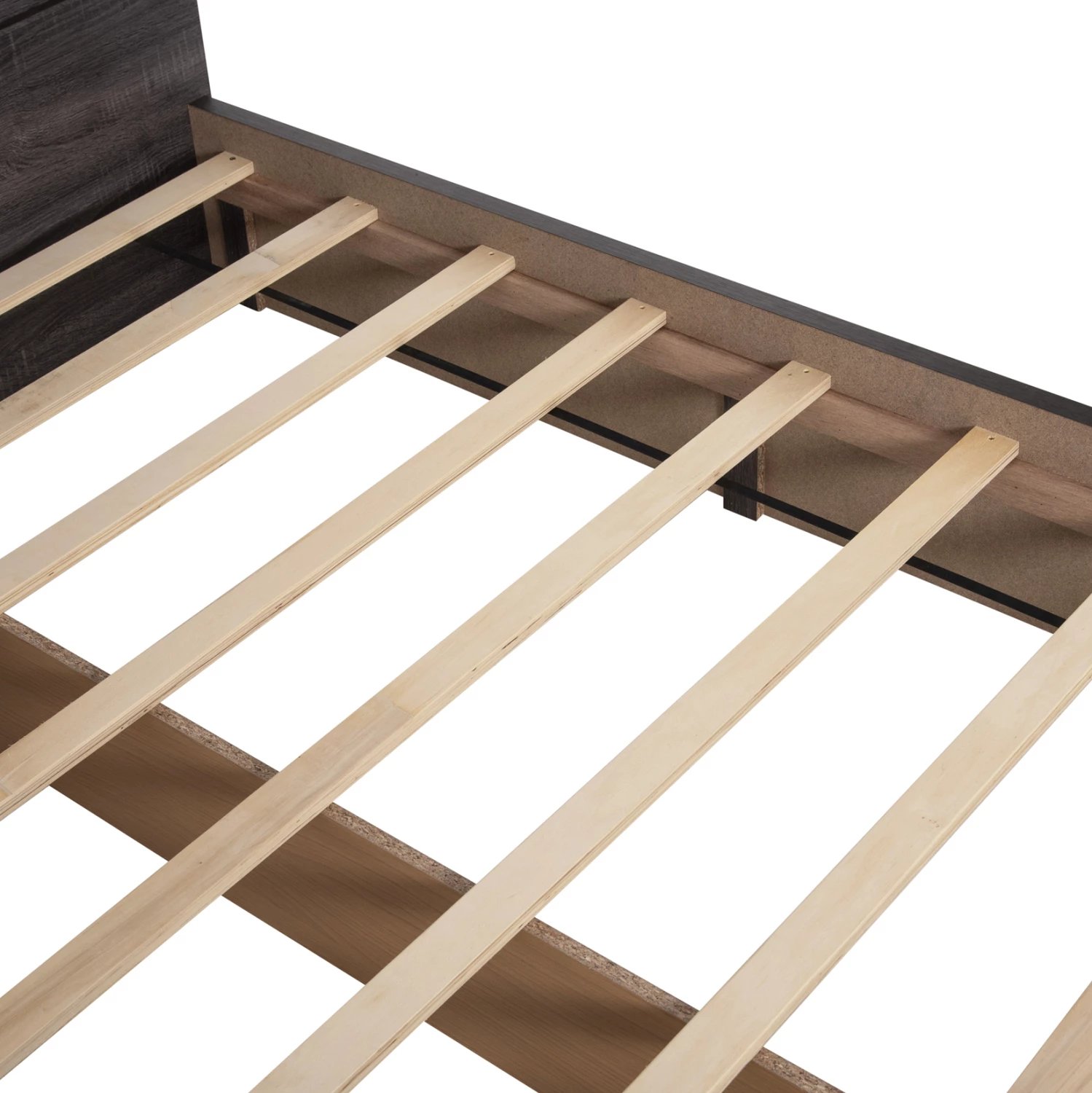 Krevat CAPRI FH312.07 me 2 sirtarë melamine, ngjyrë antracit, për dyshek 150x200 cm