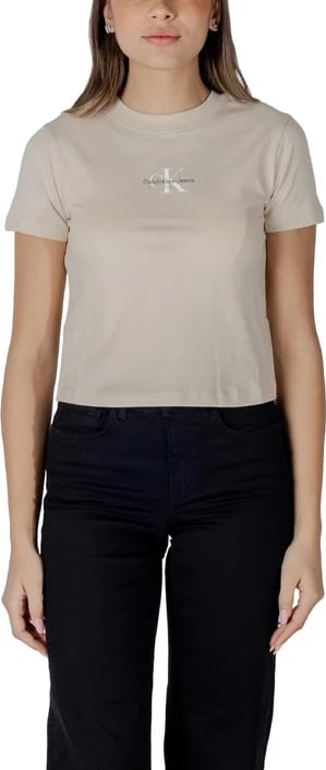 Maicë për femra Calvin Klein Jeans, bezhë