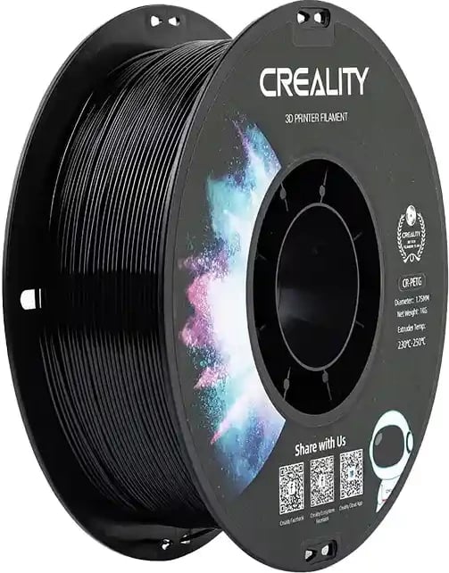 Filament 3D Creality CR-PETG, 1.75 mm, 1 kg, e zezë