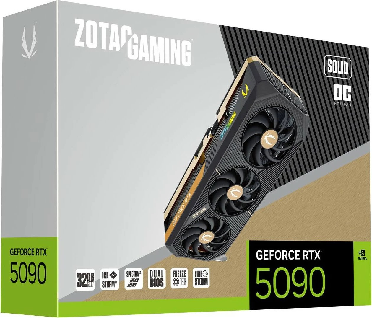 Kartelë grafike Zotac GAMING GeForce RTX 5090 SOLID OC, 32GB GDDR7, PCI Express 5.0, e zezë