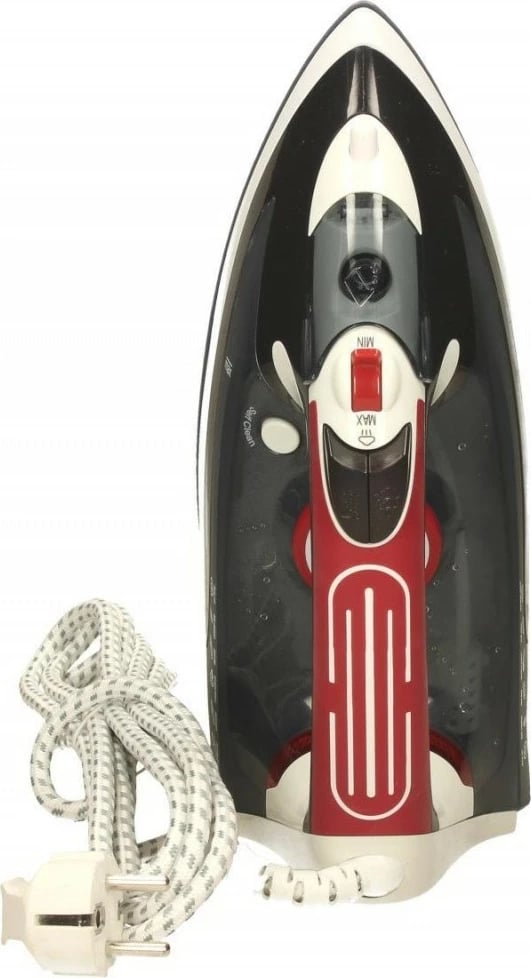 Hekur me avull Lafe LAF02b, 2200W, Qeramik, Zi/Kuq