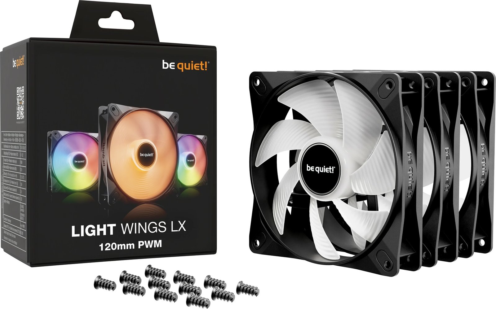 Ventilator Be Quiet! LIGHT WINGS LX PWM Triple-Pack, 120mm, i zi