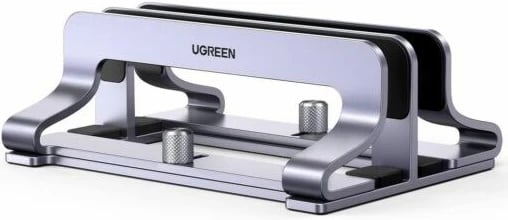 Mbajtëse vertikale për laptop e tablet UGREEN LP258, alumin, për 2 pajisje, argjendtë