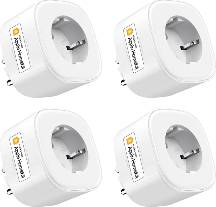 Prizë e mençur Meross MSS210HKQUA-EU, set prej 4 copë, Wi-Fi, Apple HomeKit, Alexa, Google Home, e bardhë